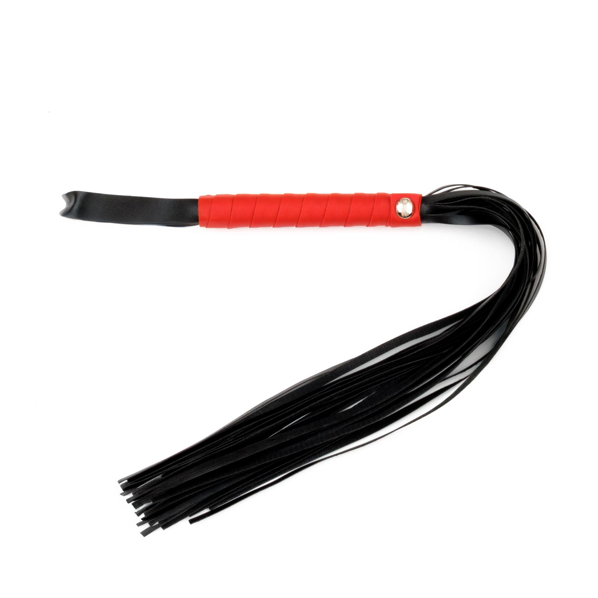 Flogger Fetish B-Series 2.0, 50 cm (czarny z czerwonym)