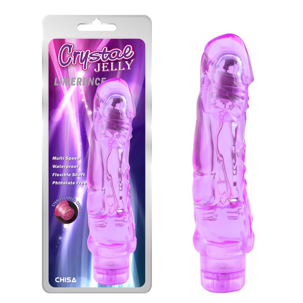 Вибратор Crystal Jelly Limerence, 21.5 см (фиолетовый)