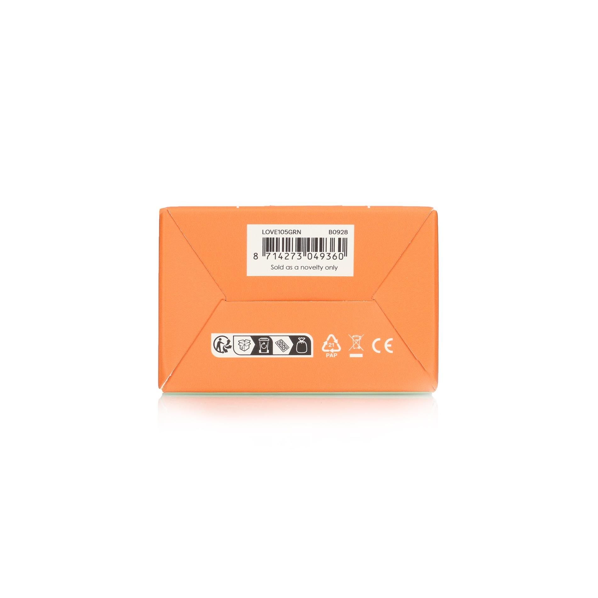 Вибратор Loveline Ribbed Mini, 12 см (зеленый)