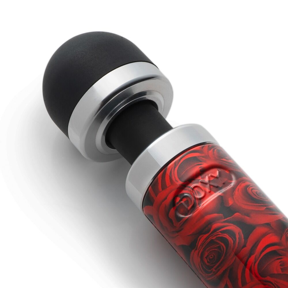 Вибромассажер Doxy Die Cast, 33 см (черный с красным)