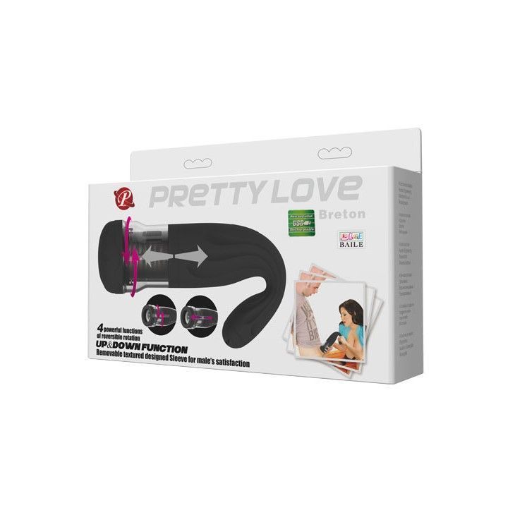Мастурбатор багатофункціональний Preety Love Breton (чорний)