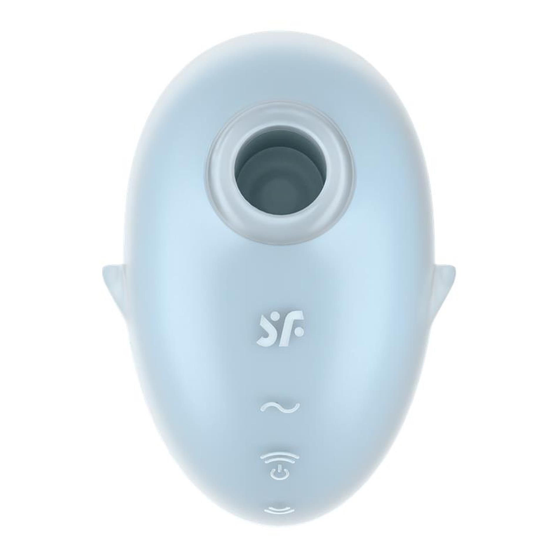Вакуумный стимулятор клитора с вибрацией Satisfyer Cutie Ghost (голубой)