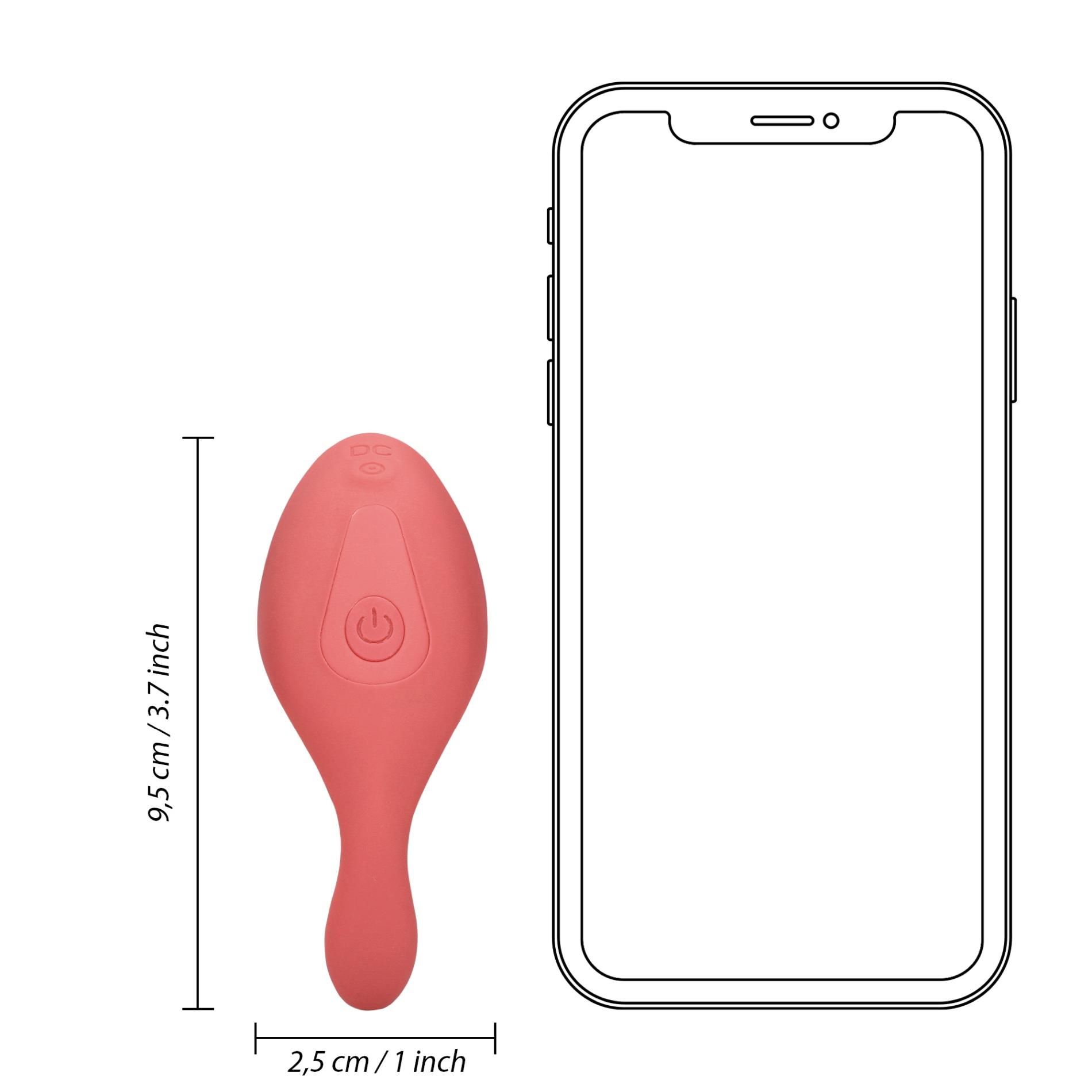 Вибратор Loveline Brighto Remote Control, 9.5 см (красный)