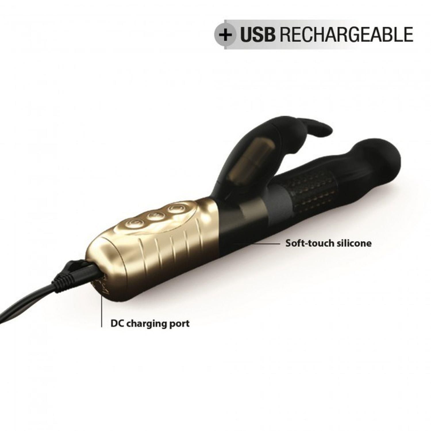Вібратор-кролик Dorcel Baby Rabbit Gold 2.0, 22 см (чорний)