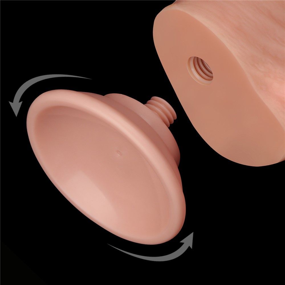 Фаллоимитатор Sliding-Skin Dual Layer Dong 8'' Flesh, 20.8 см (телесный)