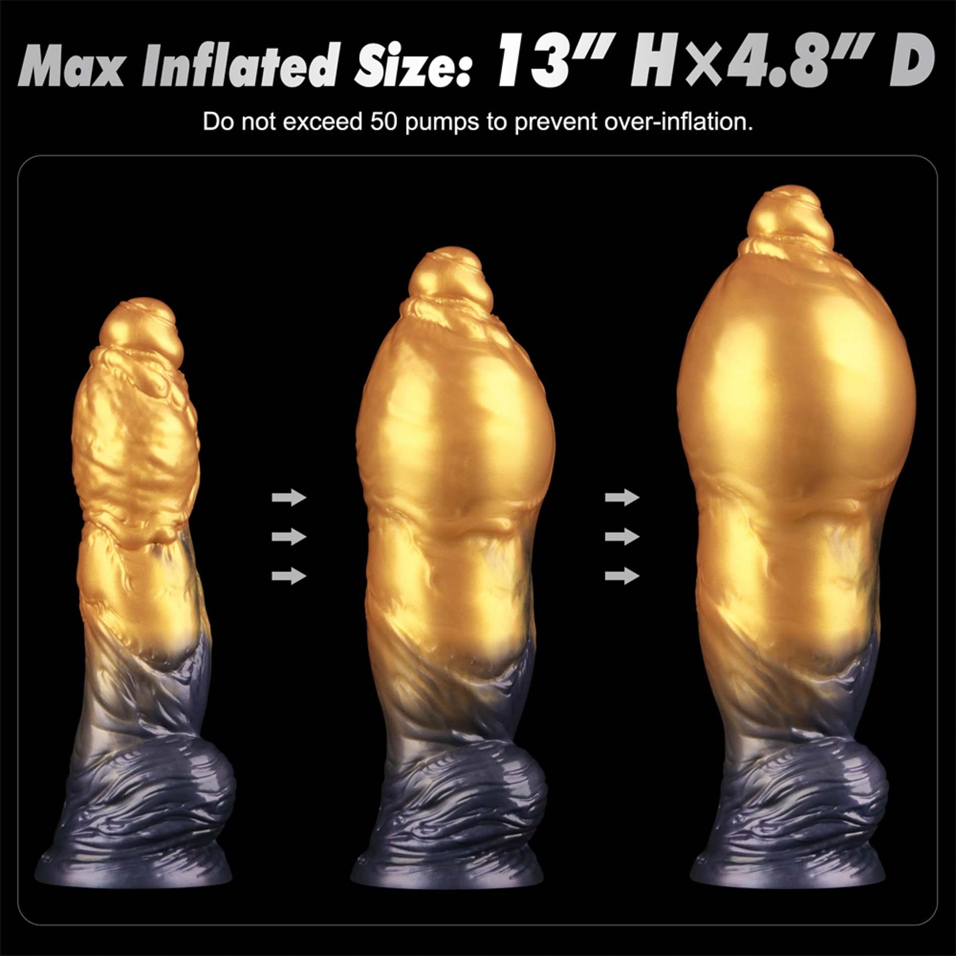 Фаллоимитатор Lovetoy Dual Density 10’’, 25.4 см (золотой)