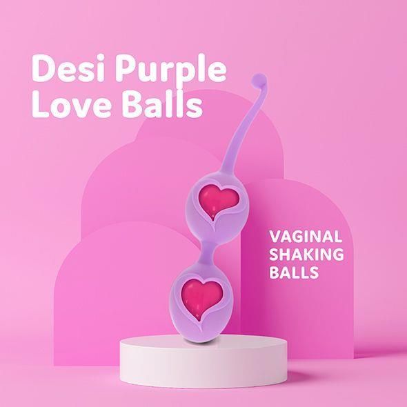 Вагинальные шарики FeelzToys Desi Love Balls, 16 см (фиолетовый)