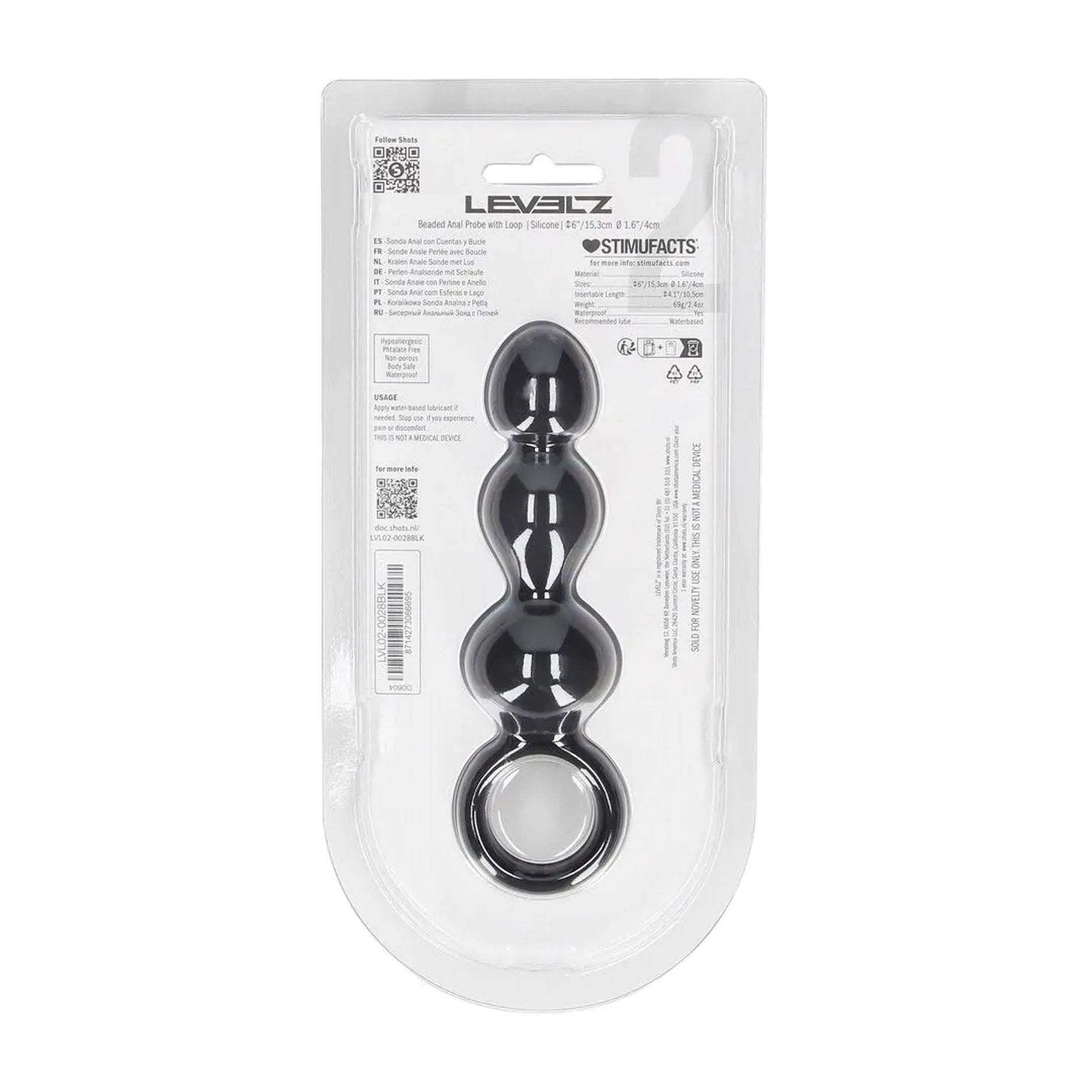 Korek analny Levelz by Shots, 10.5 cm (czarny)