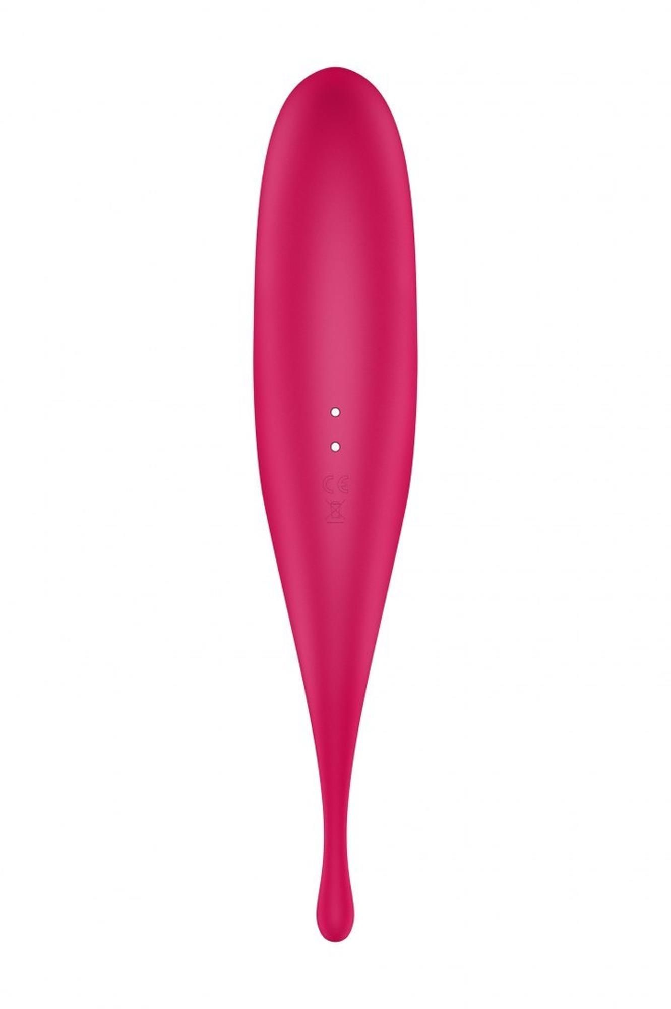 Bezdotykowy stymulator łechtaczki z wibracjami Satisfyer Twirling Pro (czerwony)