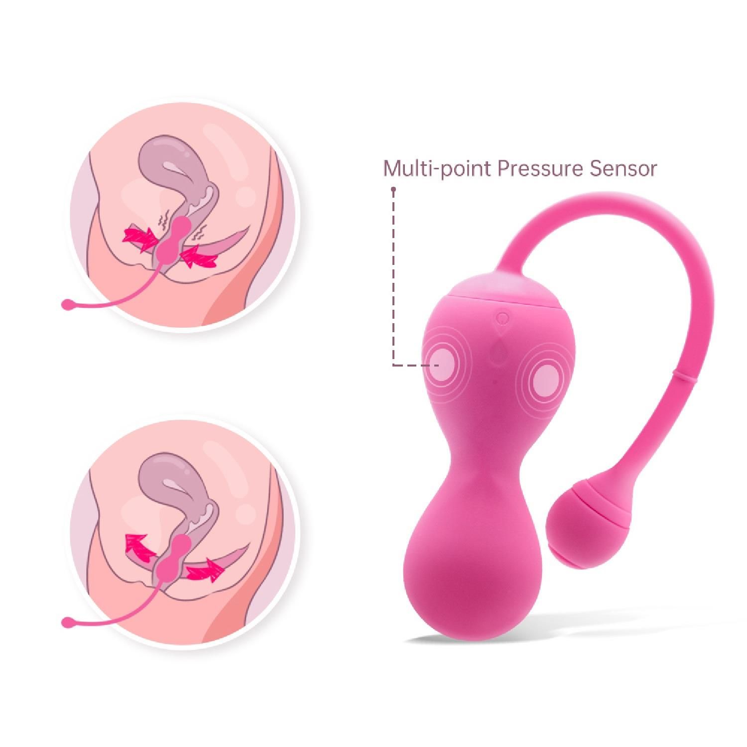 Вагинальные шарики Magic Motion Kegel v2, 8,4 см (розовый)