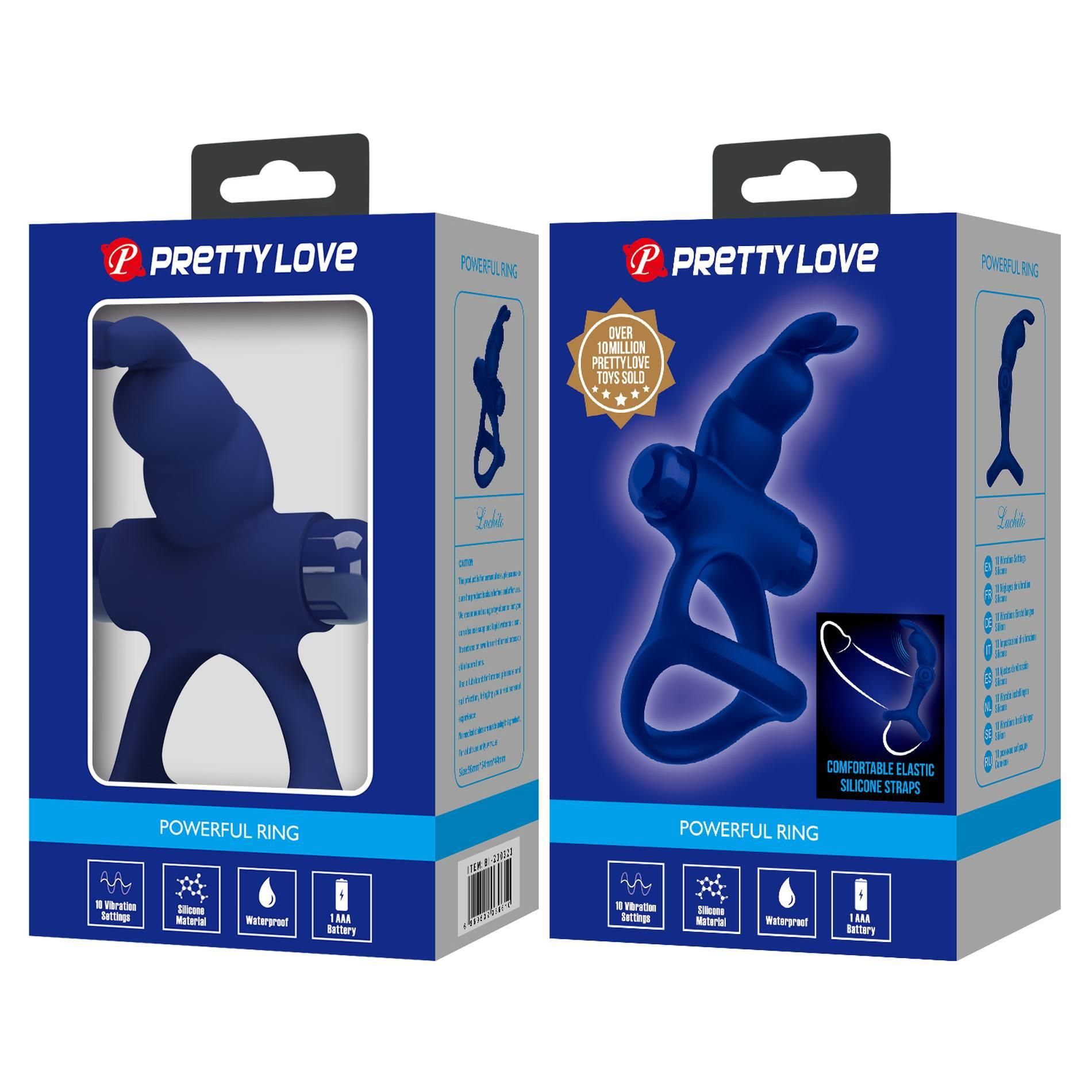 Виброкольцо Pretty Love Passionate Figgy (синий)