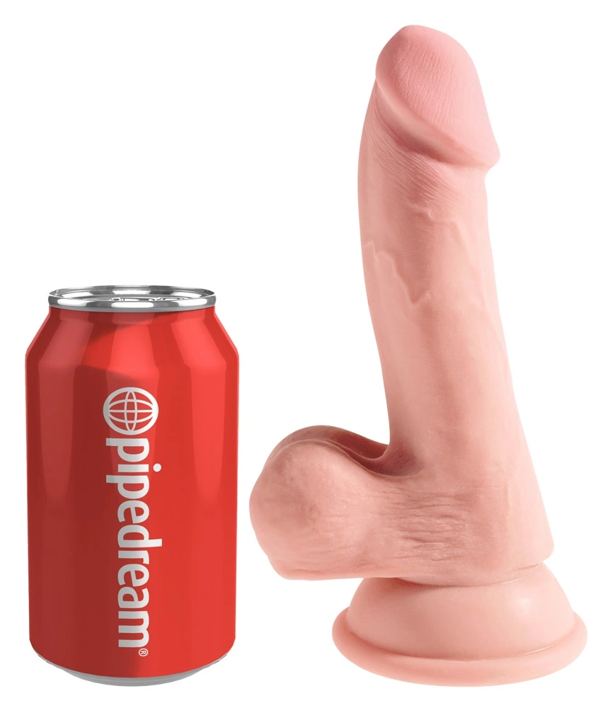 Фаллоимитатор King Cock Plus 6.5 Triple Density Cock With Balls, 20.3 см (телесный)