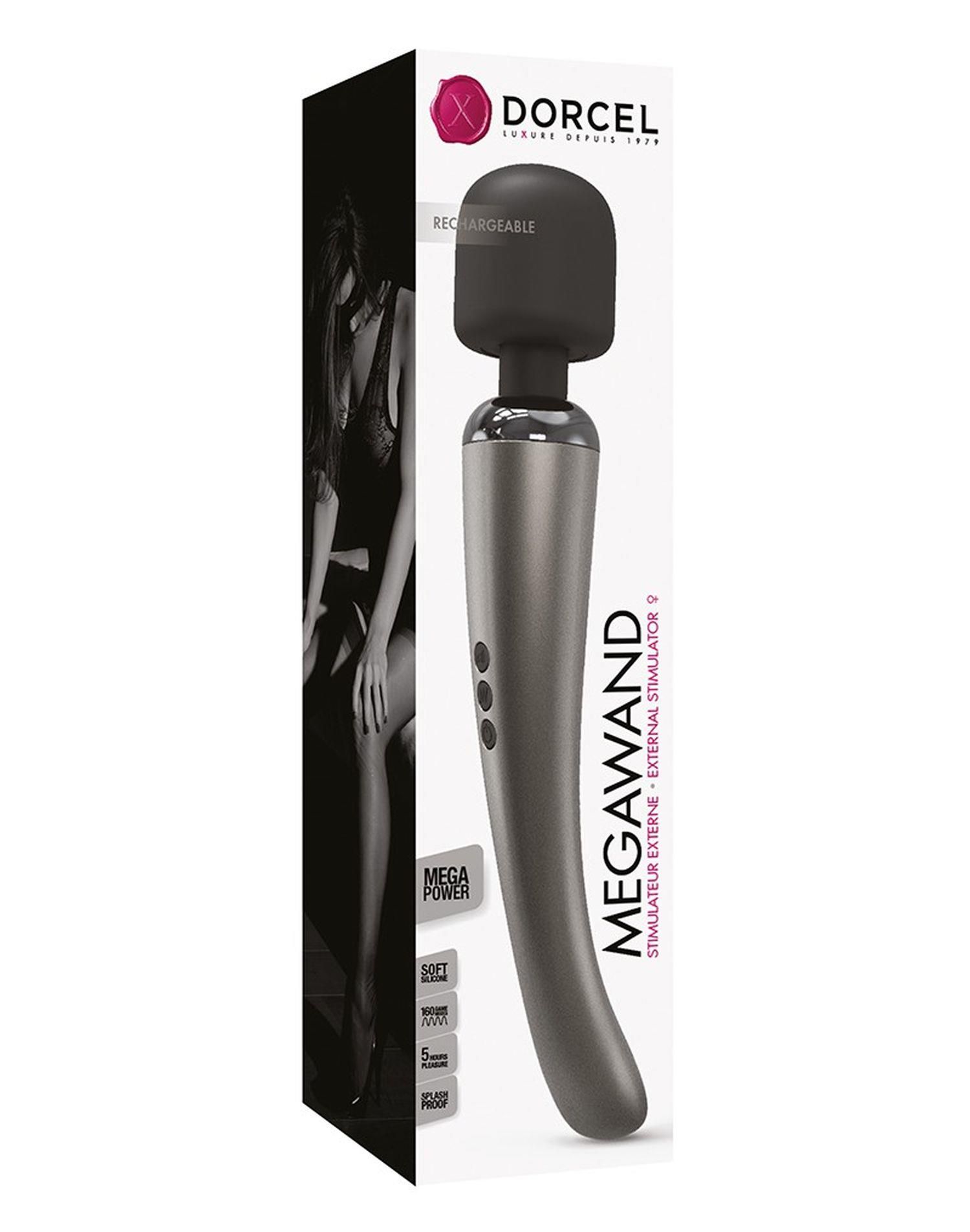 Класичний вібратор Dorcel Megawand, 29,5 см (сірий)