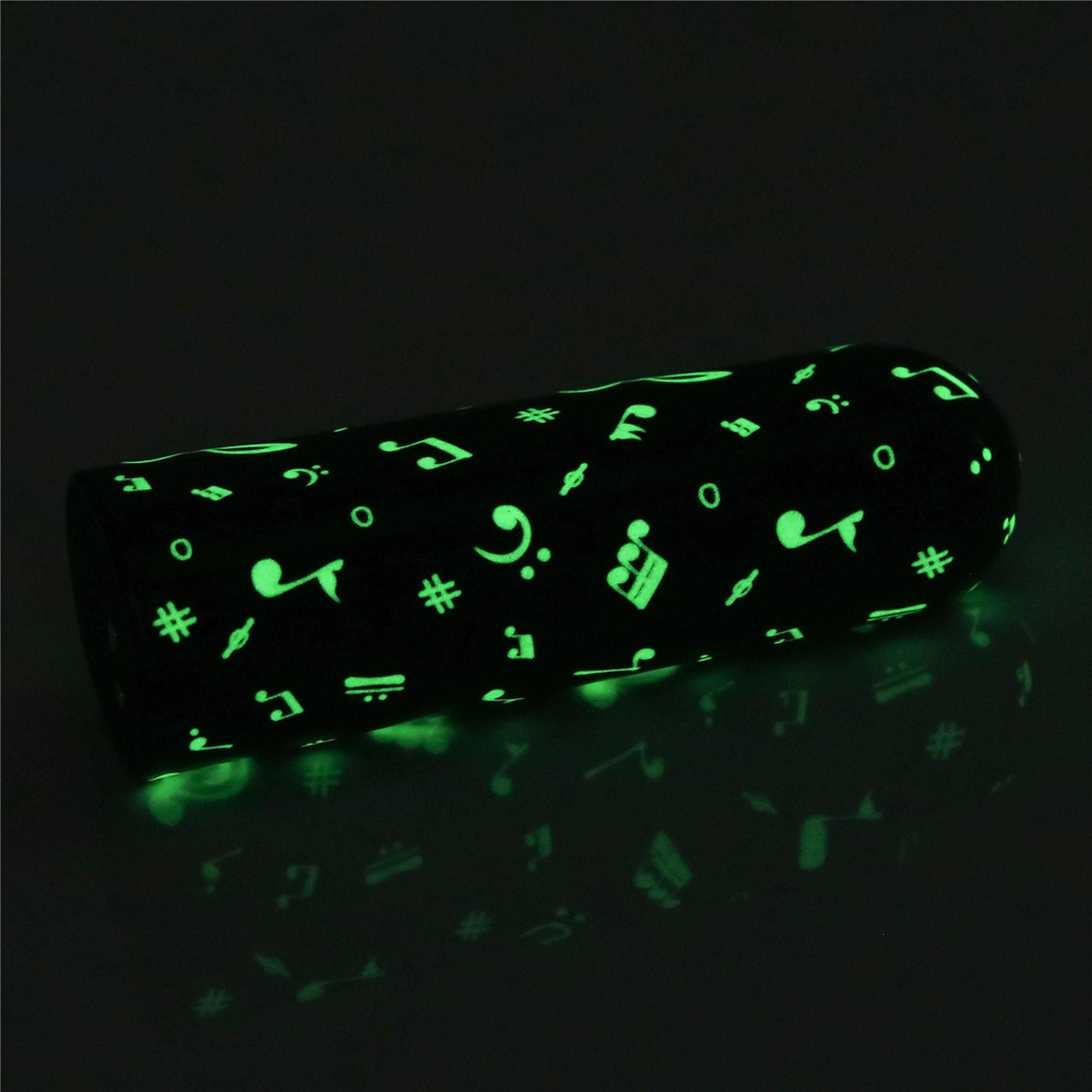Wibrator łechtaczkowy LoveToy Music Massager Glow In The Dark, 8,5 cm (czarny)