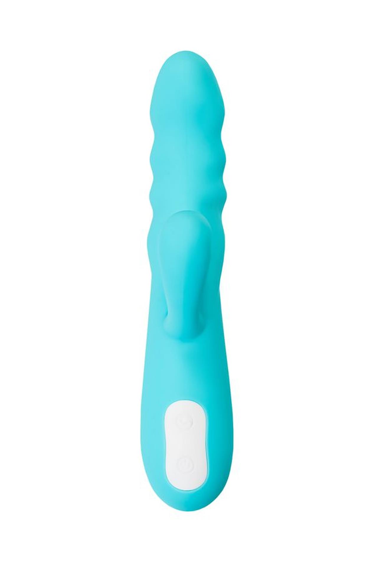 Toyfa Merry-Swi - Wibrator królik, Niebieski, 20.7 cm