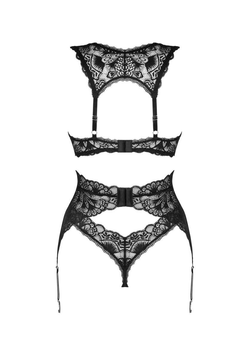 Комплект белья Obsessive Donna Dream, XL/2XL (черный)