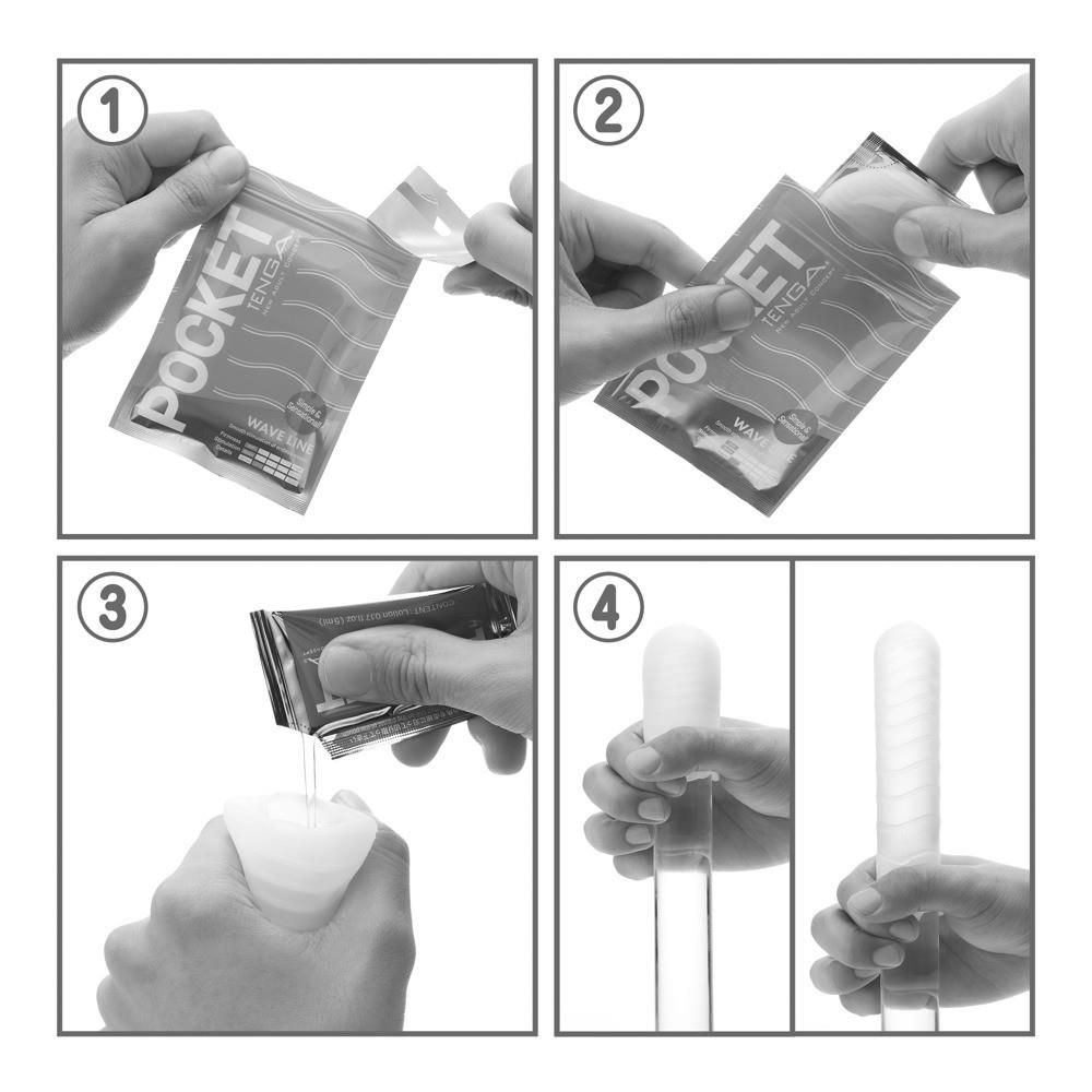 Мастурбатор Tenga Pocket Crystal Mist (белый)