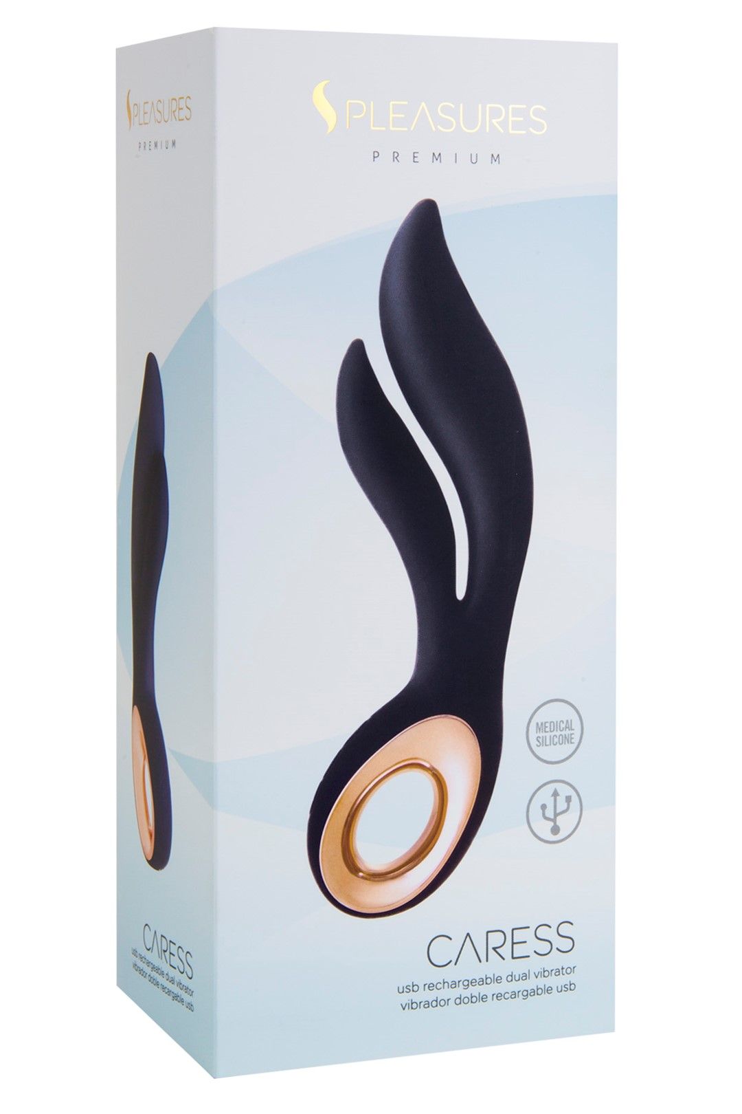 Вибратор Pleasures Premium Caress, 23 см (черный)