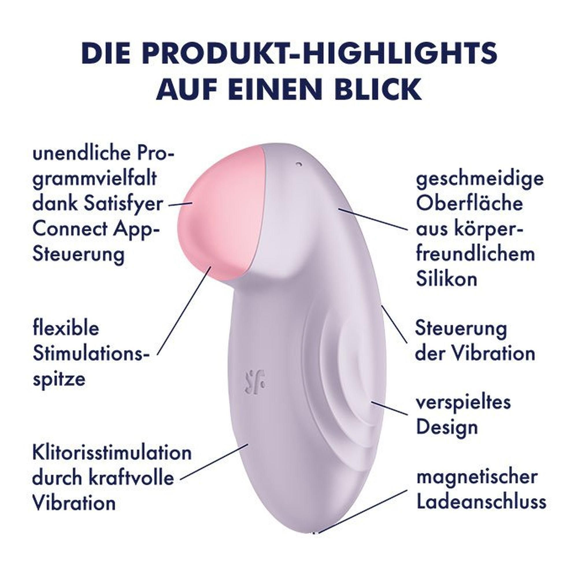 Вибратор для клитора Satisfyer Tropical Tip, 8,5 см (лиловый)