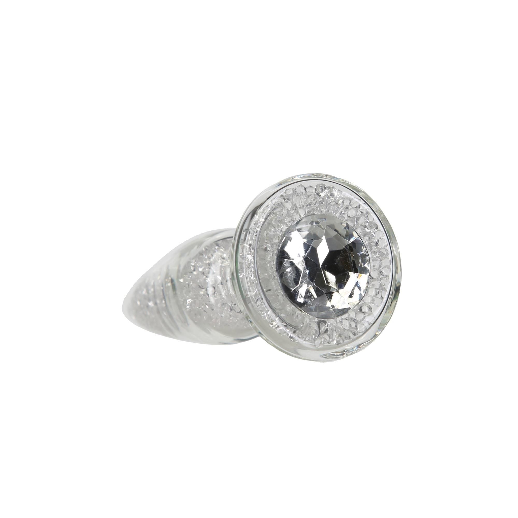 Анальна пробка Pillow Talk Fancy Luxurious Glass Anal Plug, 10.1 см (прозорий)