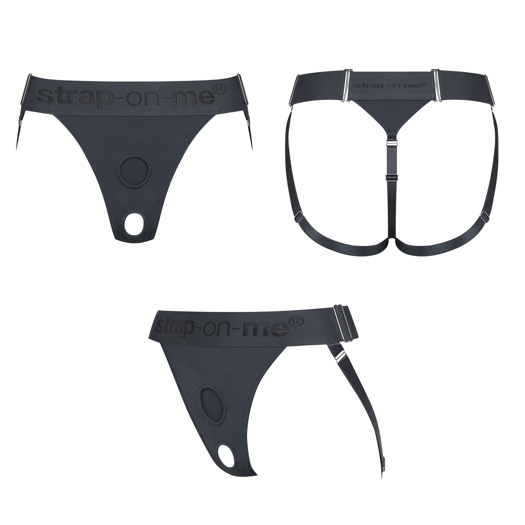 Strap-on-me Unique Lingerie Harness - Strapon, Szary, One size