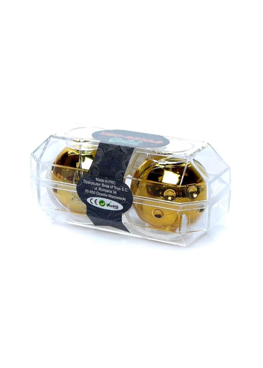 Duo-Balls Gold - Вагинальные шарики, 3,5 см (золотой)