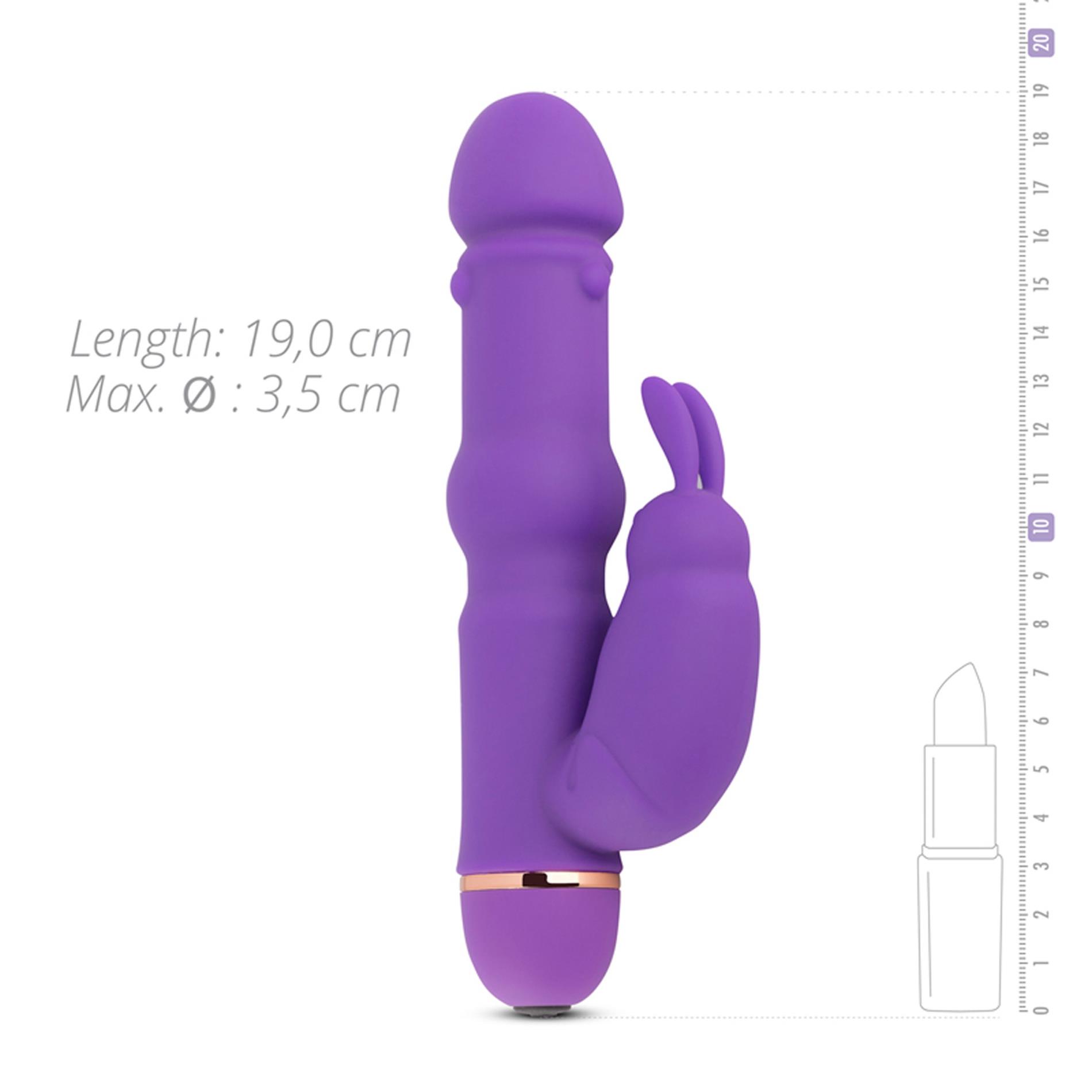 Вибратор-кролик Teazers Silicone Rabbit, 19 см (фиолетовый)