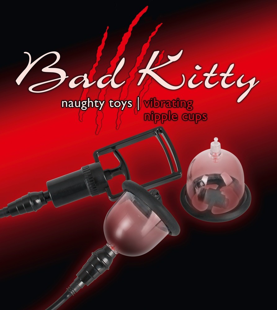 Вакуумная помпа Bad Kitty Vibrating Nipple Cup, 46 см (прозрачный)