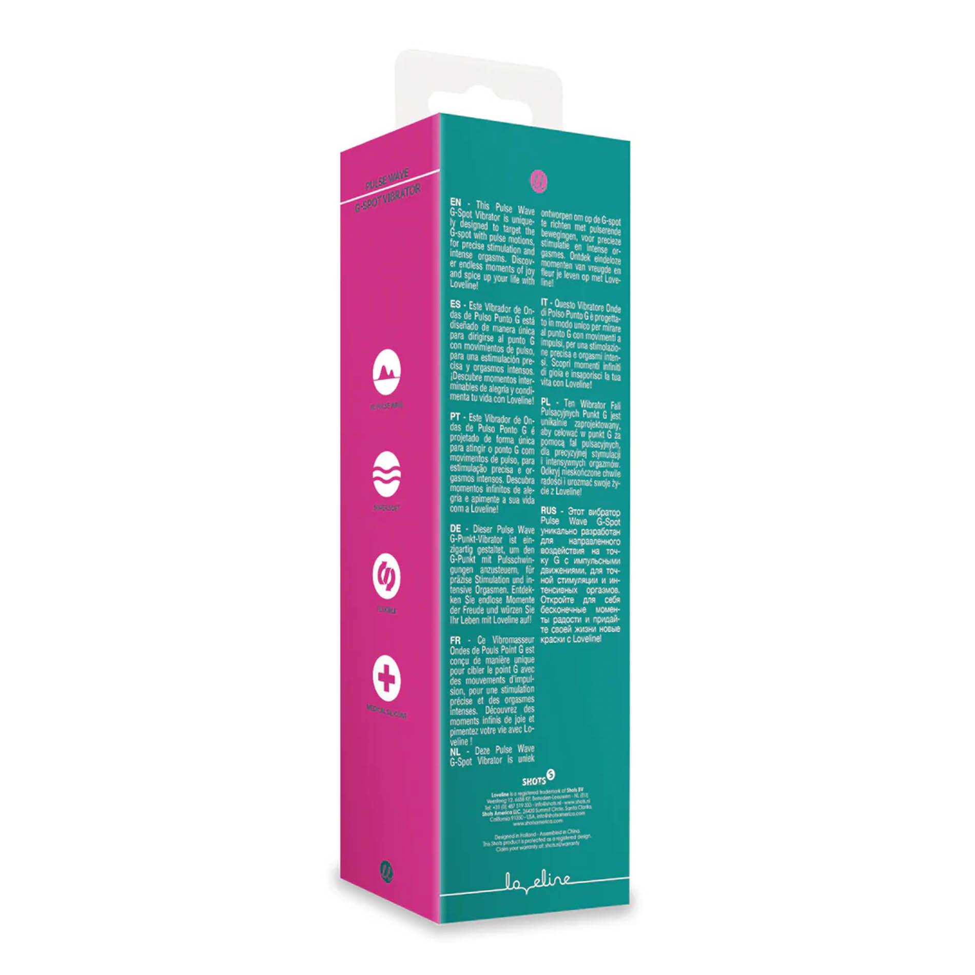 Вибратор Loveline Pulse Wave G-Spot, 22.4 см (зеленый)
