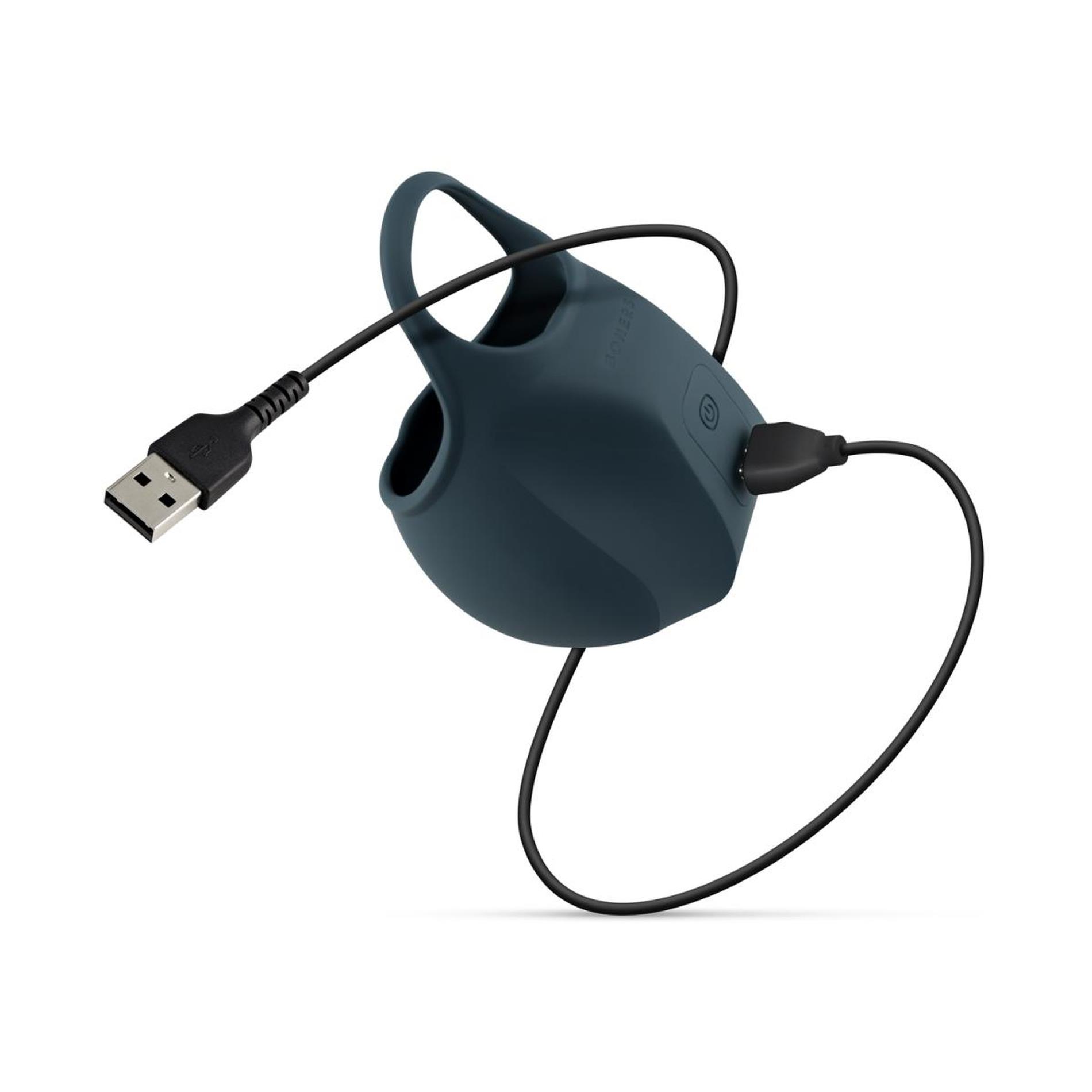 Эрекционное кольцо Boners Stimulating Ball Pouch, 3,8 см (синий)