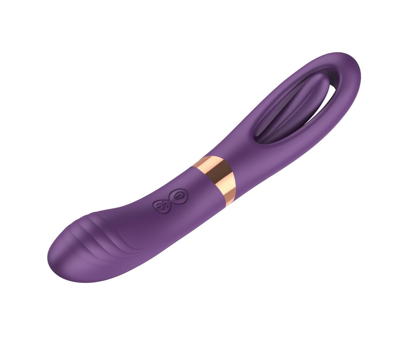 Вибратор B - Series Cute Flicking, 27 см (фиолетовый)