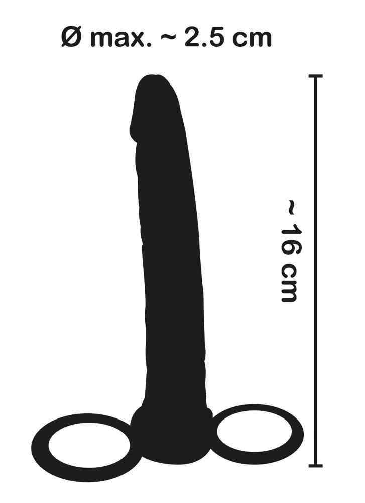 Насадка на пенис для двойного проникновения Anal Special, 16 см (черный)