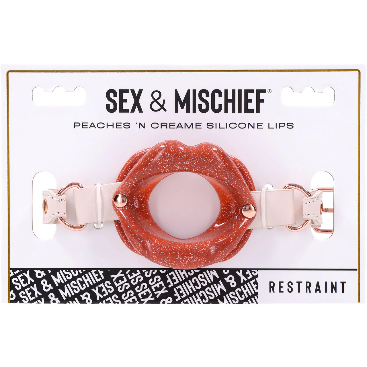 Кляп Sex & Mischief Peaches 'n CreaMe Silicone Lips (персиковый)