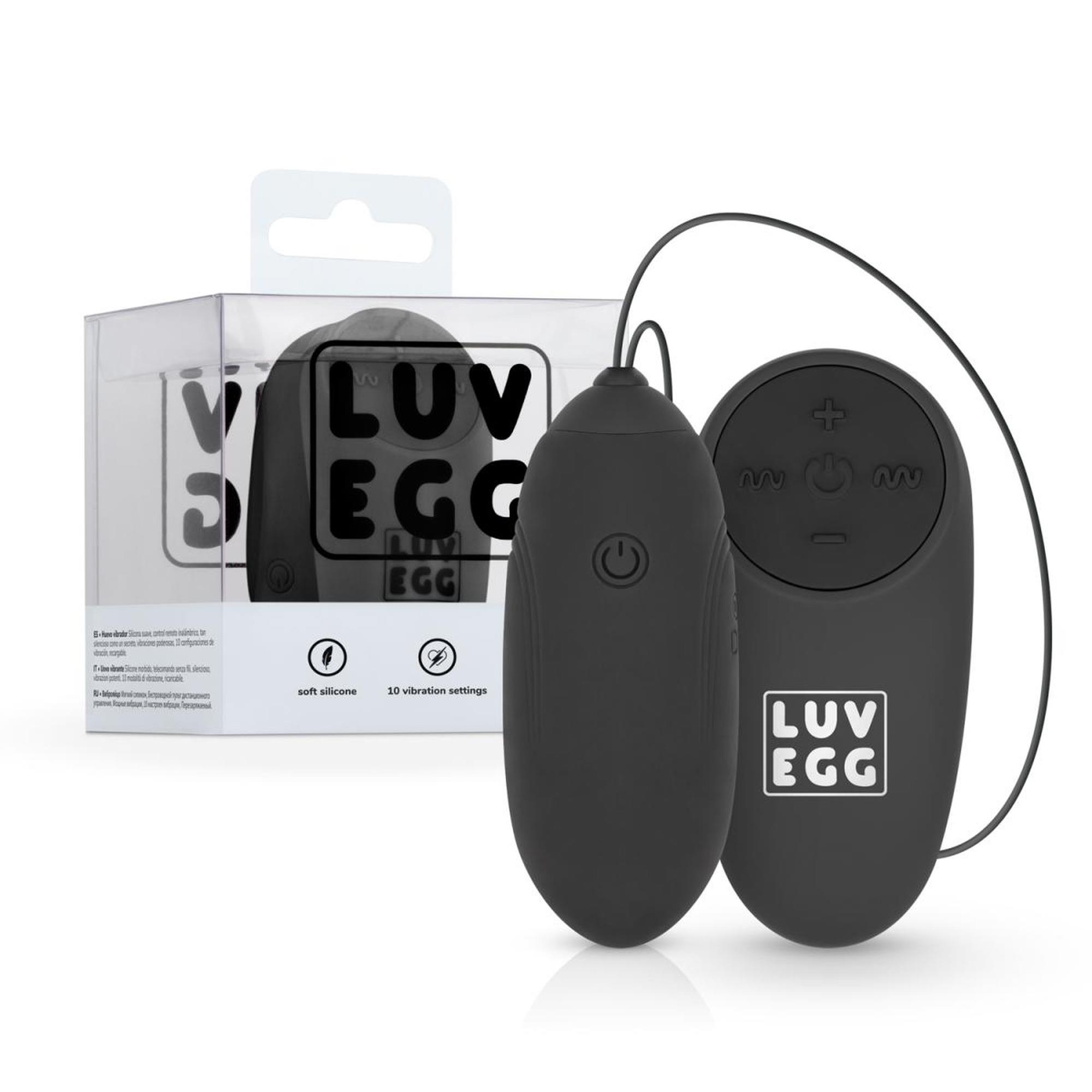 Виброяйцо Luv Egg, 16 см (черный)