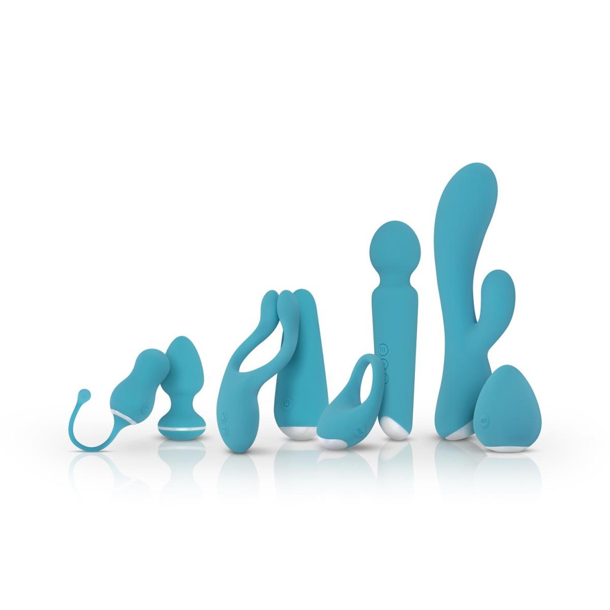 Анальна пробка Cala Azul Blanca Vibrating Anal Plug, 8,3 см (бірюзовий)
