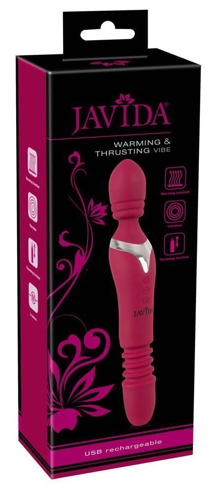 Вибратор Javida Warming & Thrusting Vibe, 27 см (розовый)