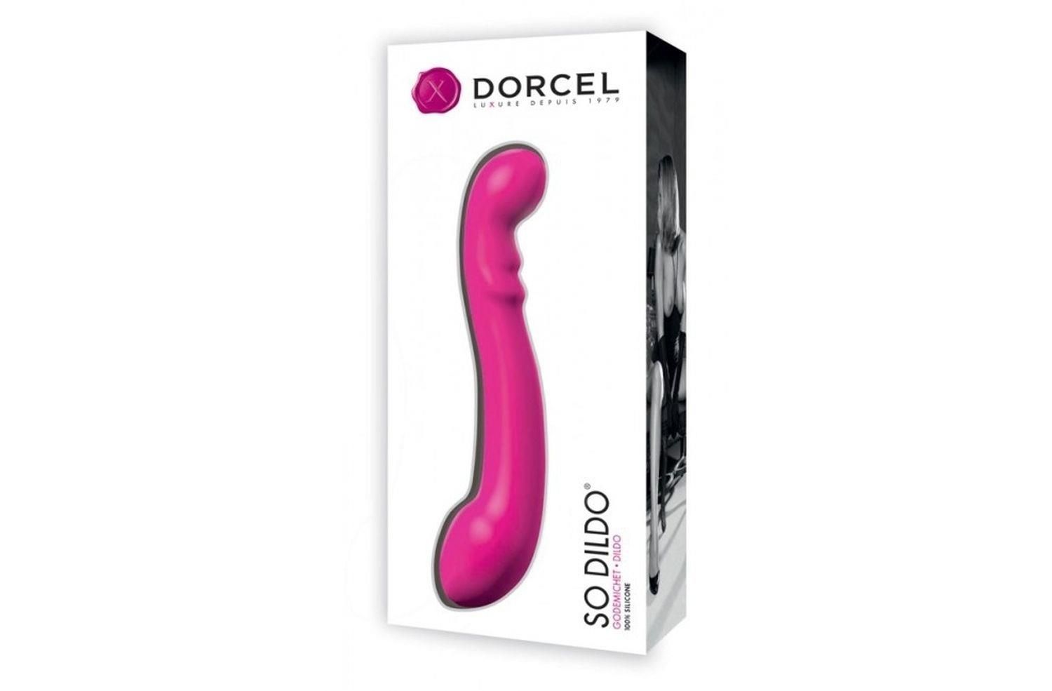 Двусторонний фаллоимитатор Dorcel So V2, 22,4 см (фуксия)