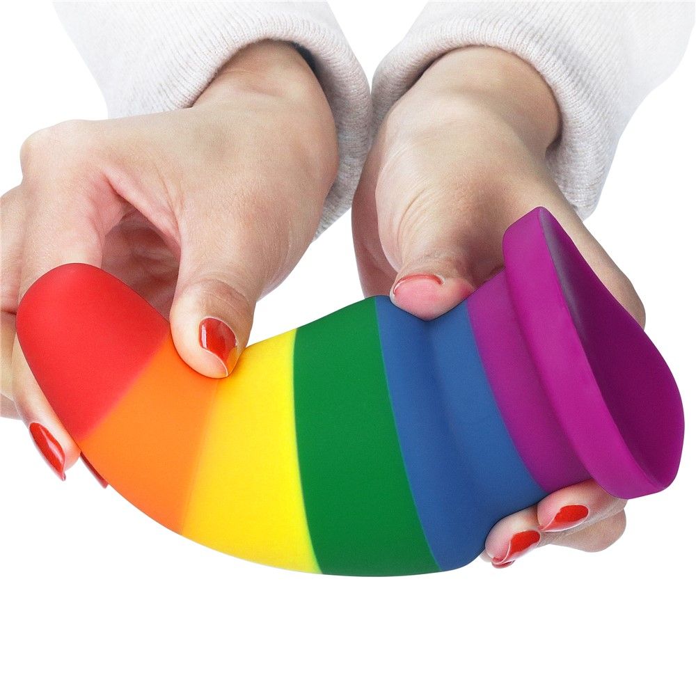 Korek analny LoveToy Pride 6, 16 cm (tęczowy)