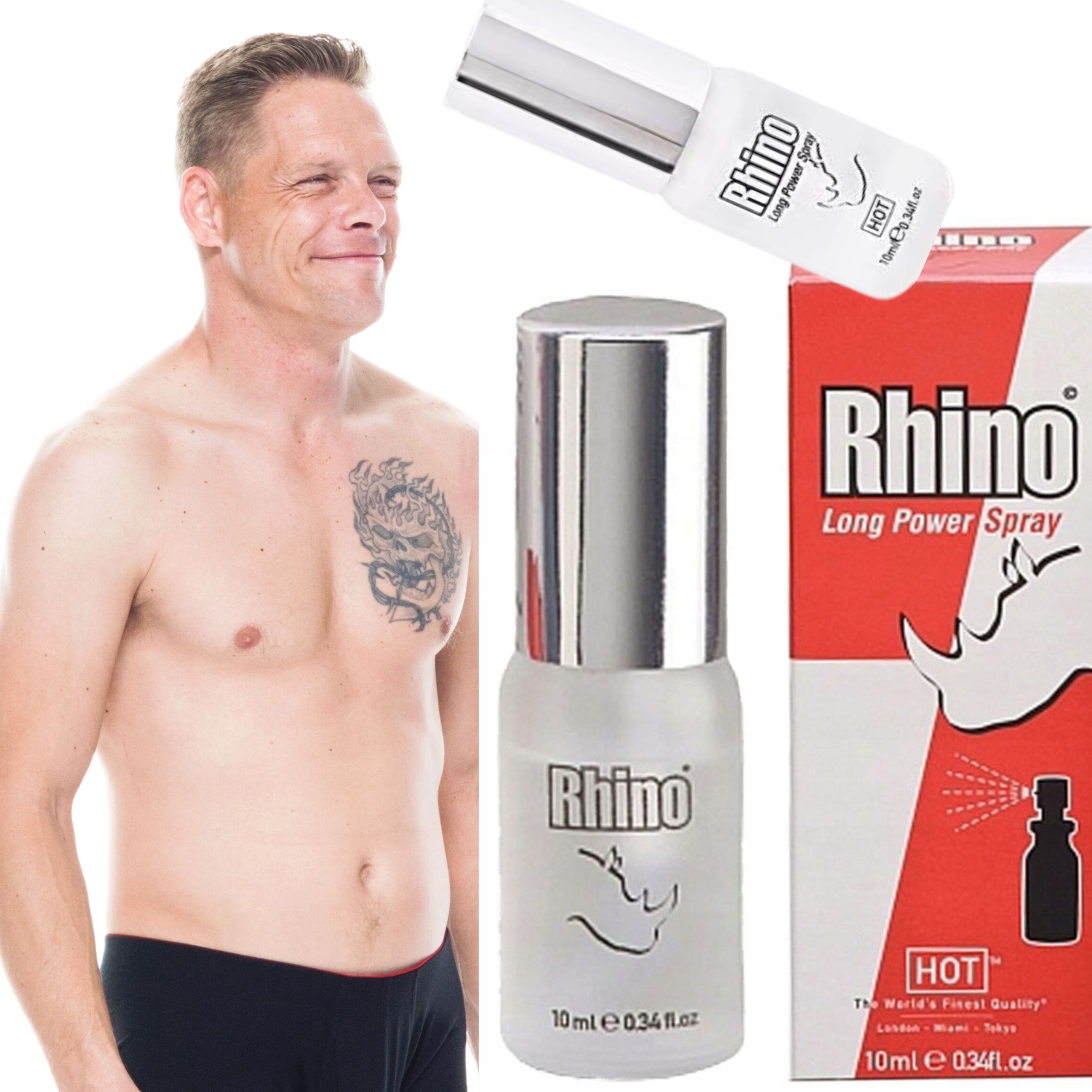 Пролонгирующий спрей Hot Rhino Long Power Spray, 10 мл