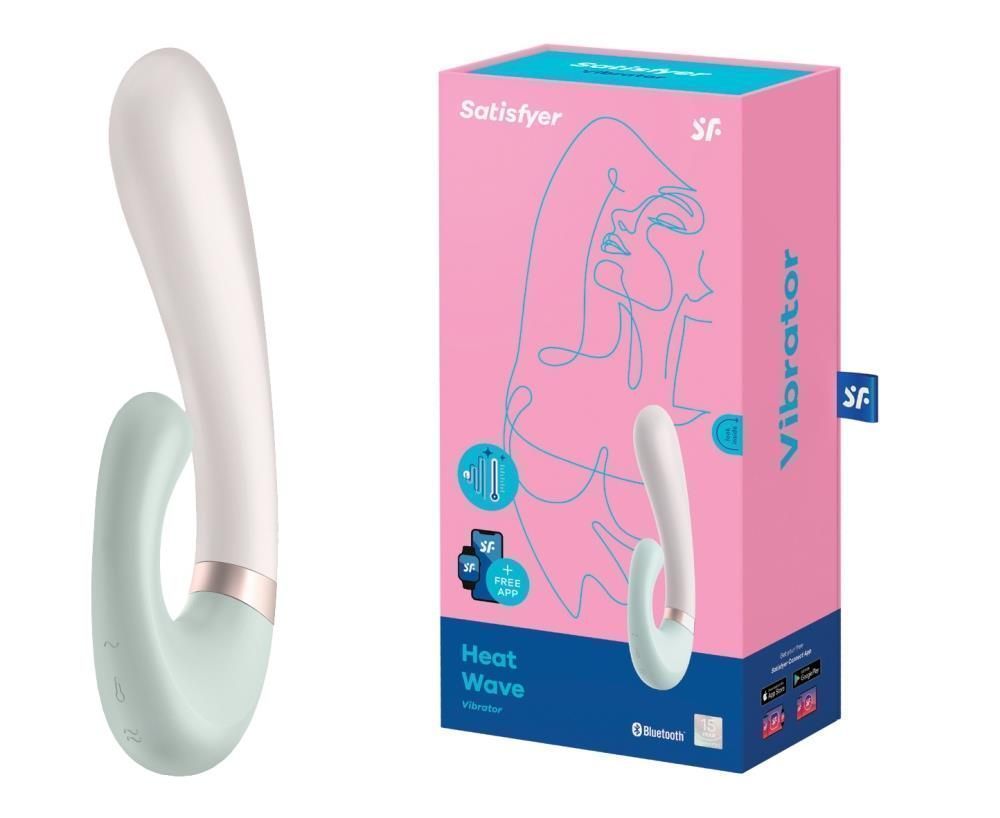 Wibrator królik Satisfyer Heat Wave, 20 cm (miętowy)