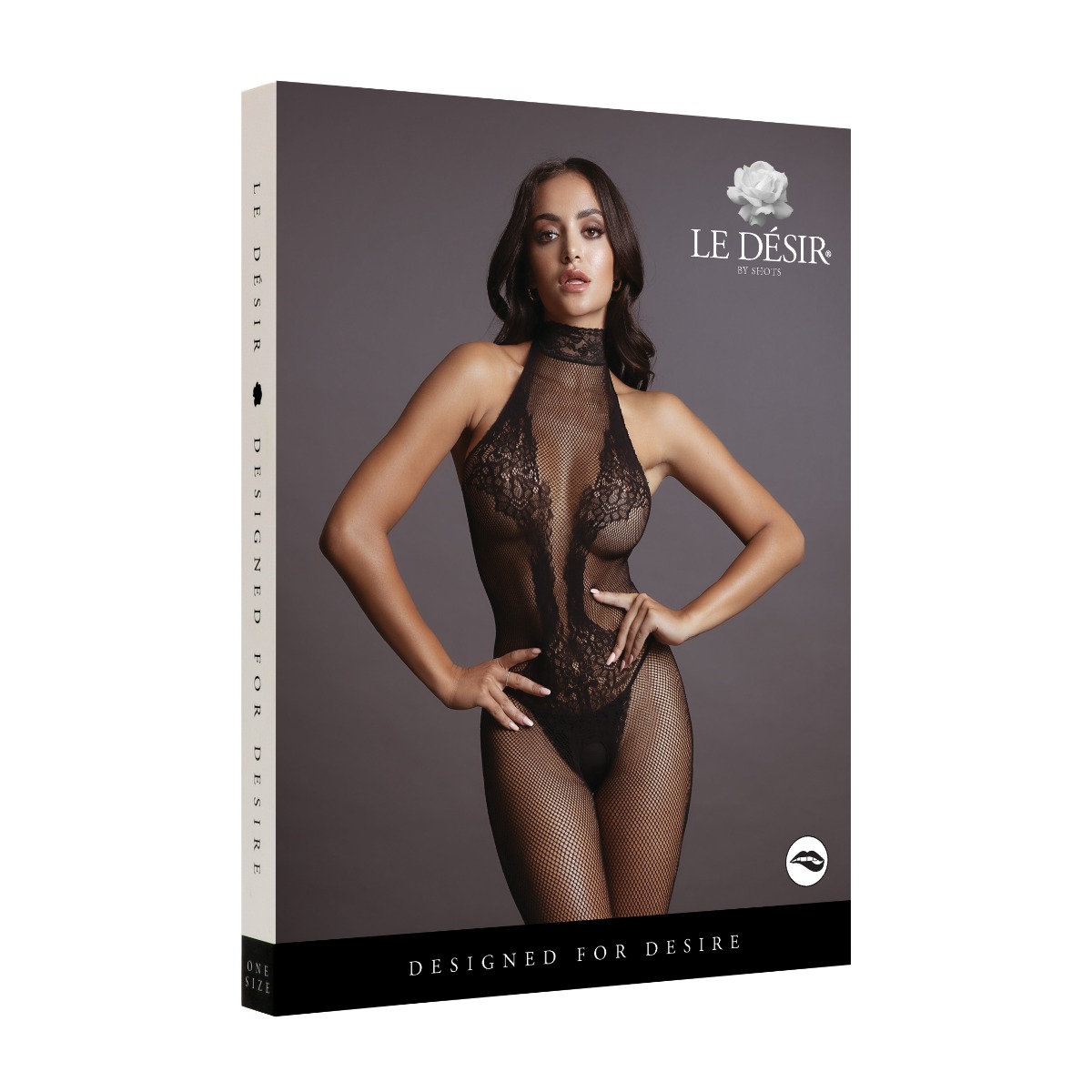 Бодистокінг Le Désir Fishnet and Lace, One Size (чорний)