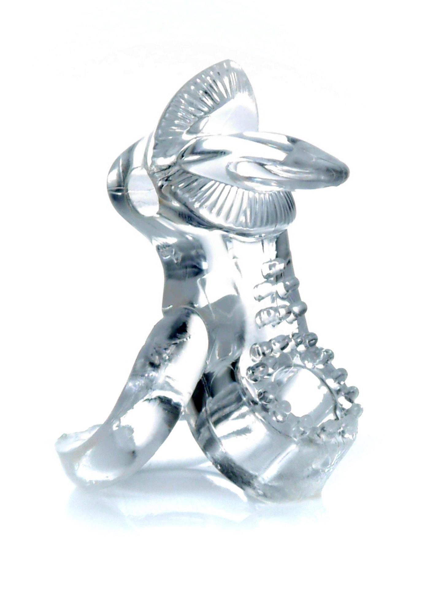 Віброкільце B - Series EasyLove Tongue Vibro CockRing, 9.5 см (прозорий)