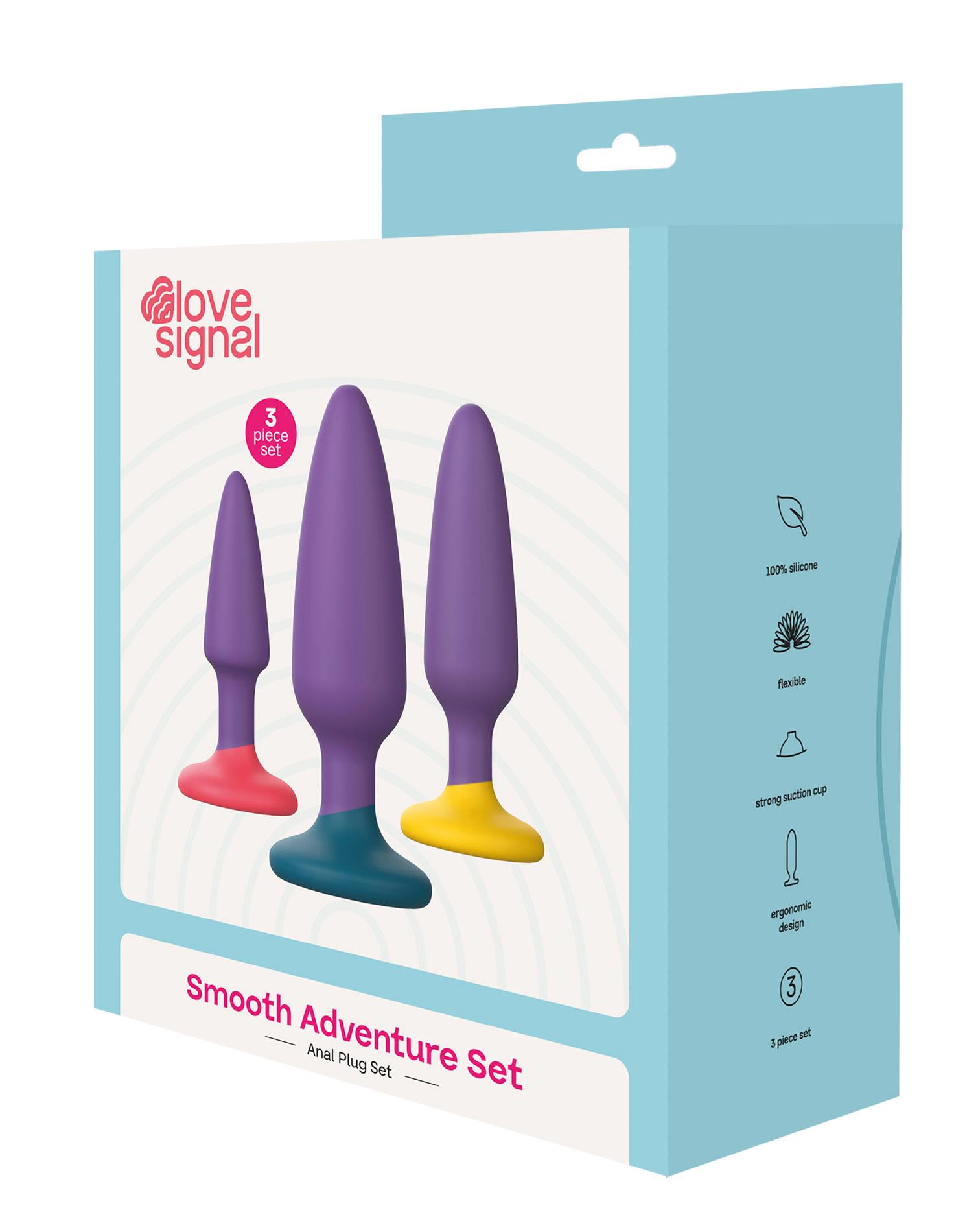 Dream Toys Smooth Adventure Set - Zestaw korków analnych, Multi, 9 cm