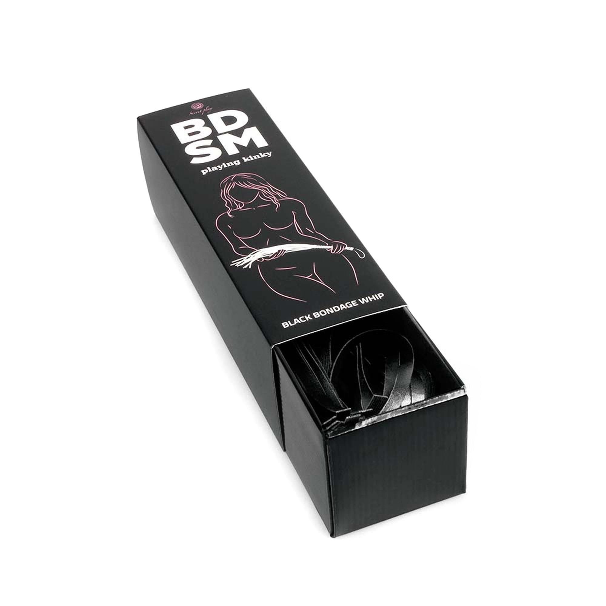 Pejcz Secret Play BDSM, 44 cm (czarny)