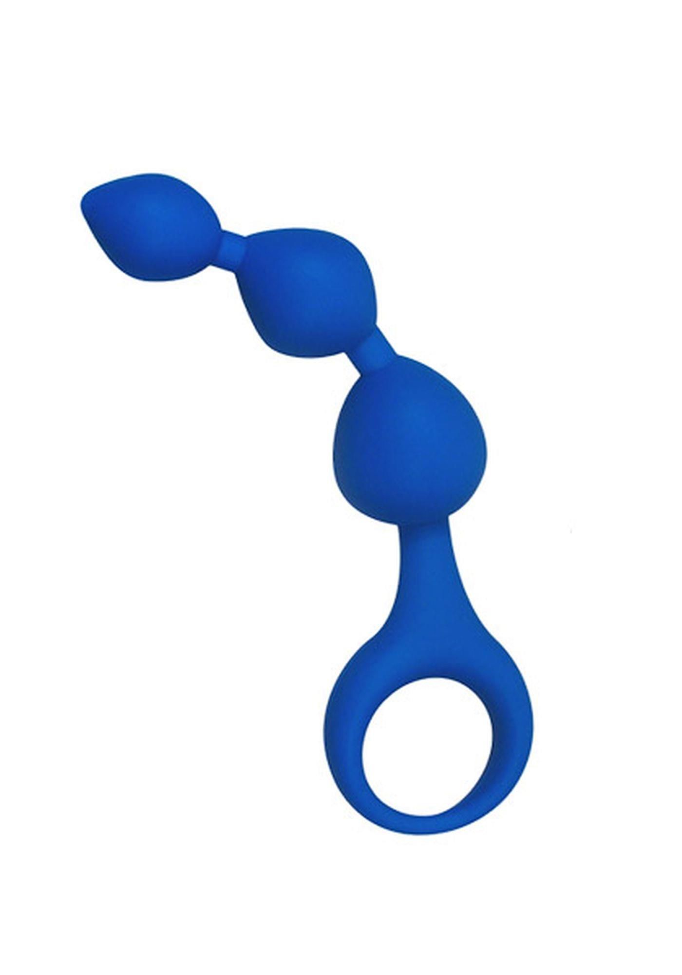 Анальные шарики Alive Triball Anal Curves, 15 см (синий)