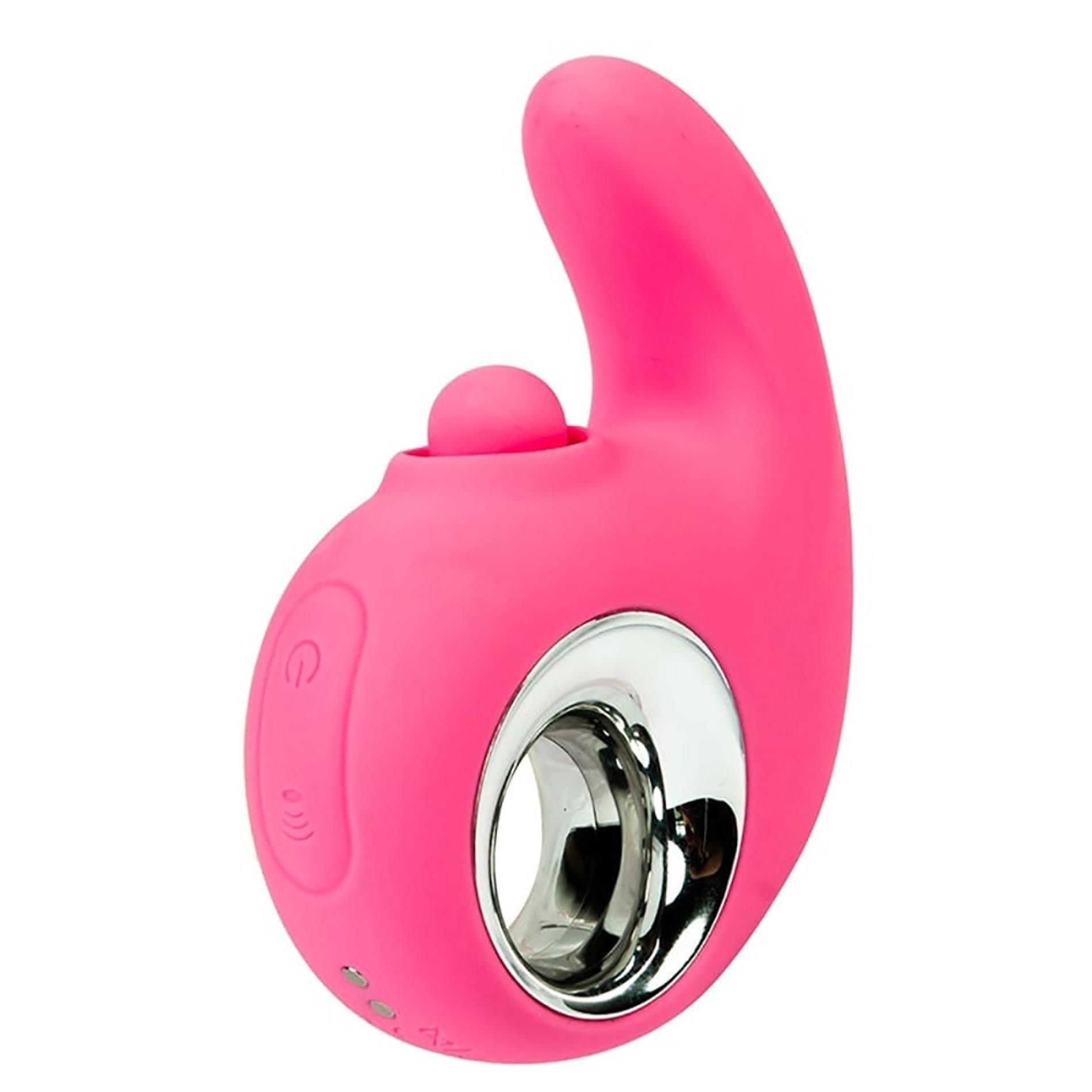 Вибратор для клитора Fantasy Tapping & vibrating, 10.5 см (розовый)