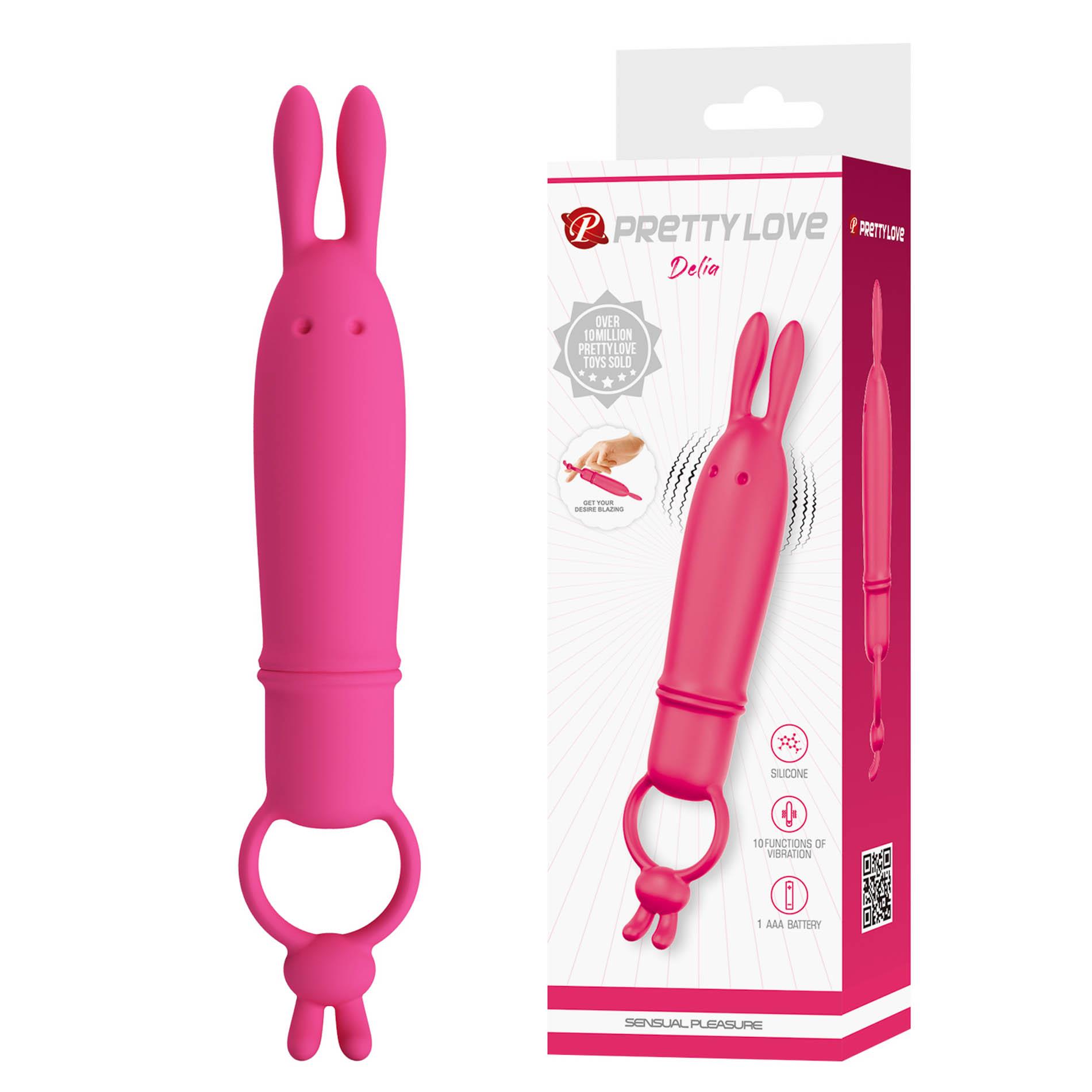 Вибратор Pretty Love Delia, 16 см (розовый)