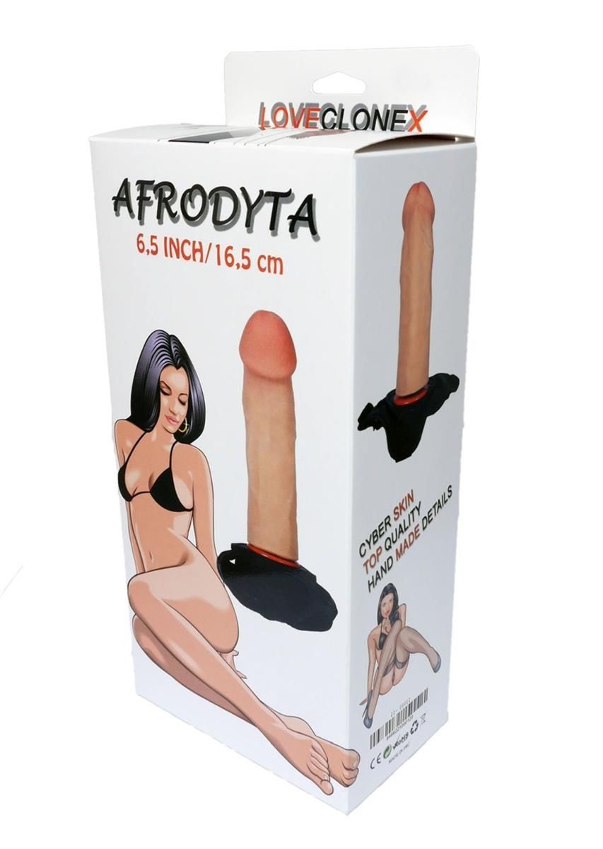 Страпон B - Series Real Proteza-Afrodyta Strap On-Loveclonex 6,5", 16 см (тілесний)