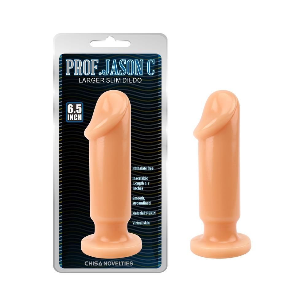 Анальна пробка Chisa Prof.Jason C Large Slim Dildo, 16.5 см (тілесний)