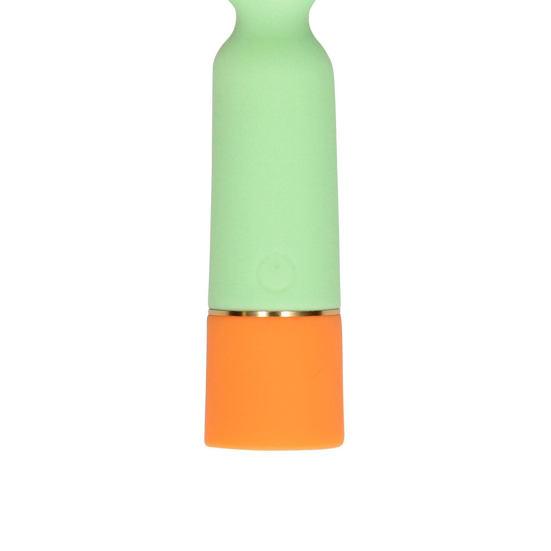 Вибратор Loveline Ribbed Mini, 12 см (зеленый)